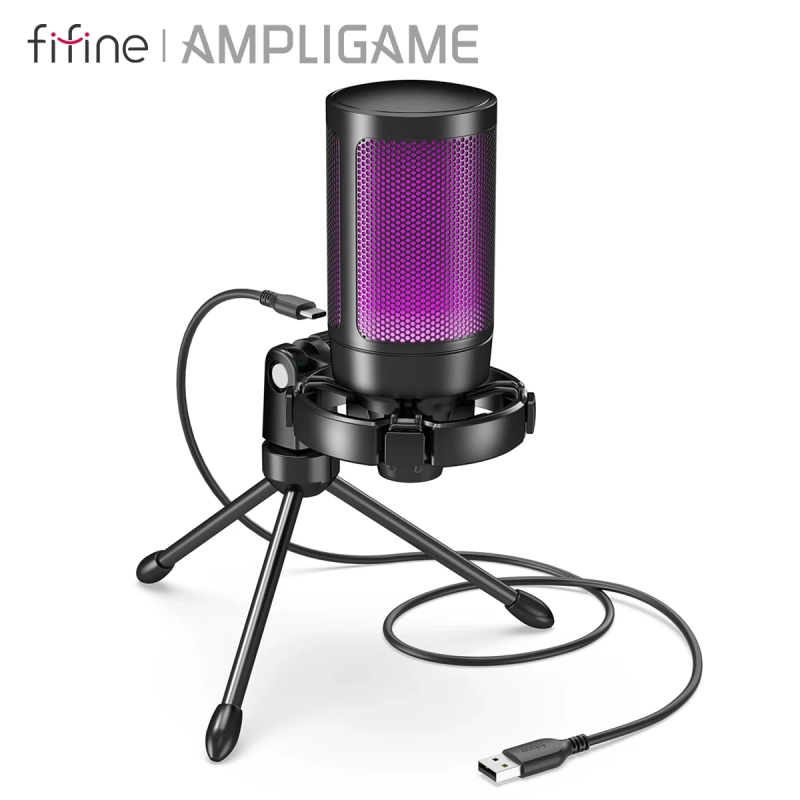 Microfone Condensador USB Fifine A2 RGB