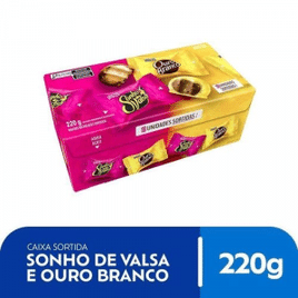 02 Unidades Caixa de Bombons Sonho de Valsa e Ouro Branco Sortidos 220g