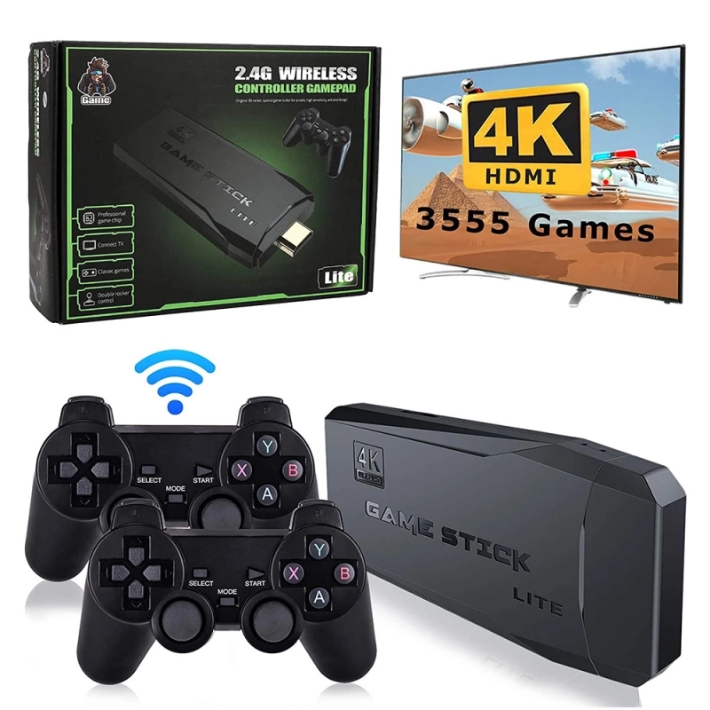 Game stick Console De Jogos De Vídeo Sem Fio 4K HD 10000/20000 Clássicos M8 VGTIME