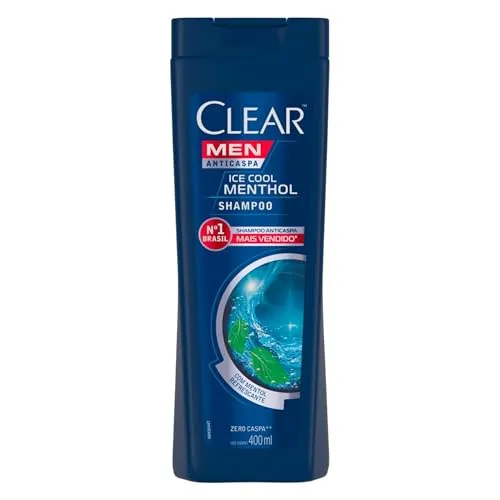 [Rec/ + por - R$17] Clear Shampoo Men Anticaspa Ice Cool Menthol 400Ml