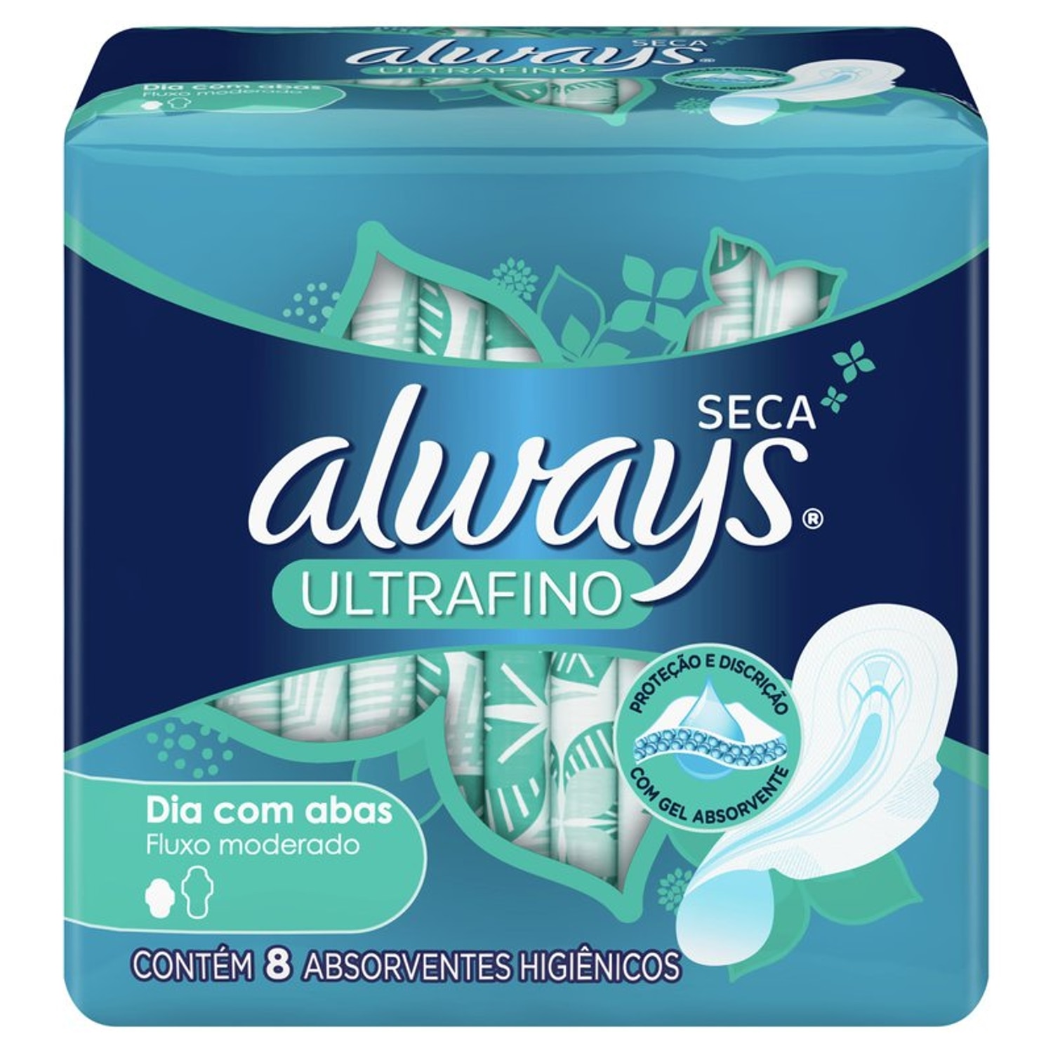 Absorvente Always Ultrafino Seca com Abas 8 Unidades