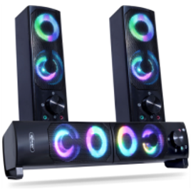 Caixa de Som Soundbar Subwoofer P2 LED RGB - Knup