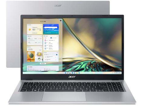 Notebook Acer Aspire 3 i3-1005G1 8GB SSD 256GB Intel UHD Tela 15,6" HD W11 - A315-56-39UP