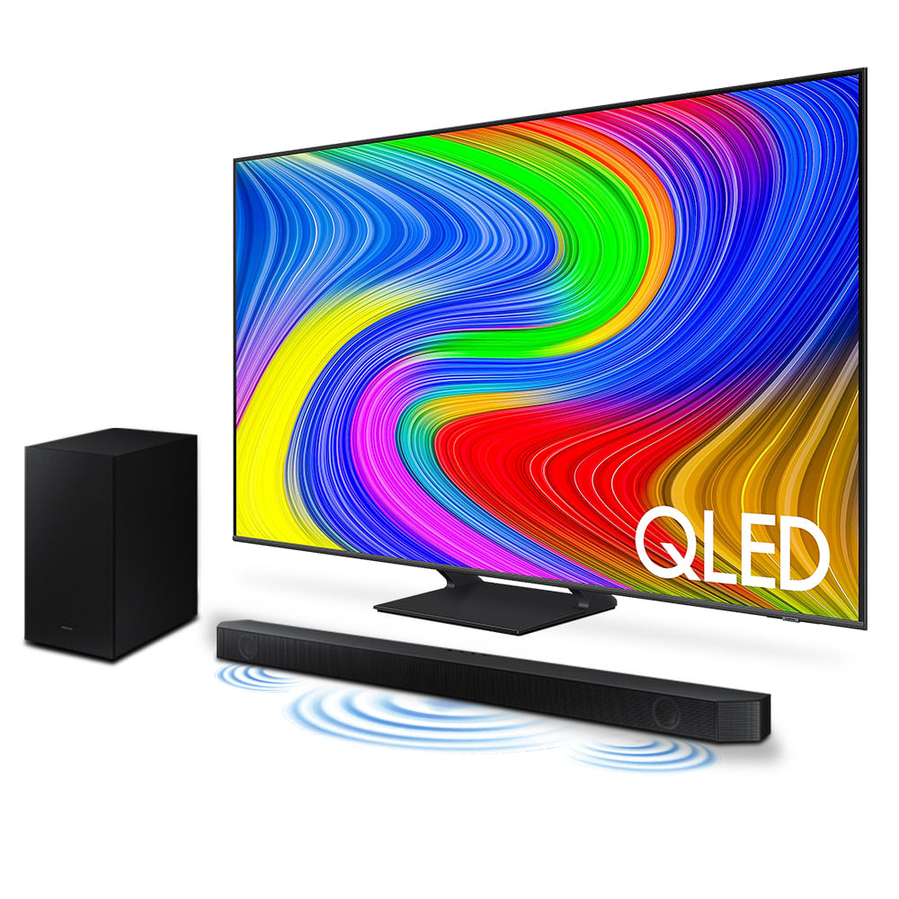 Smart TV 65" Samsung QLED 4K 65Q65D 2024 + Soundbar HW-Q600C