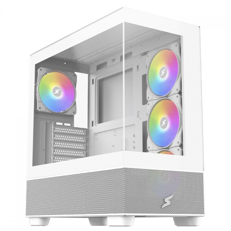 Gabinete Gamer SuperFrame Detonator White Mid Tower Vidro Temperado E-ATX Sem Fonte Sem Fan