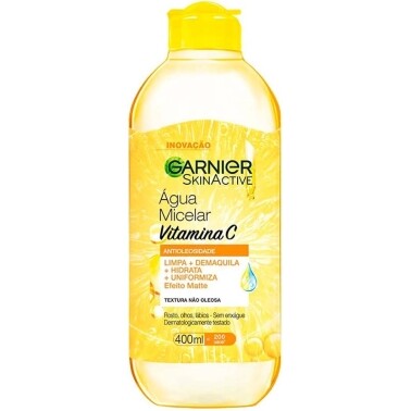 Garnier Água Micelar Antioleosidade Vitamina C Limpa Demaquila HIdrata e Suaviza 400ml