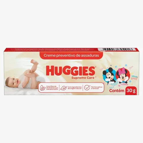 Creme Preventivo de Assaduras Bebê Huggies Supreme Care Caixa 30g