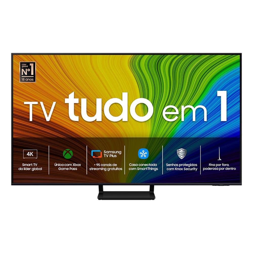 Samsung Smart TV 55 polegadas QLED 4K 55Q70D 2024 Tecnologia de Pontos Quânticos Processador com AI Painel até 120H