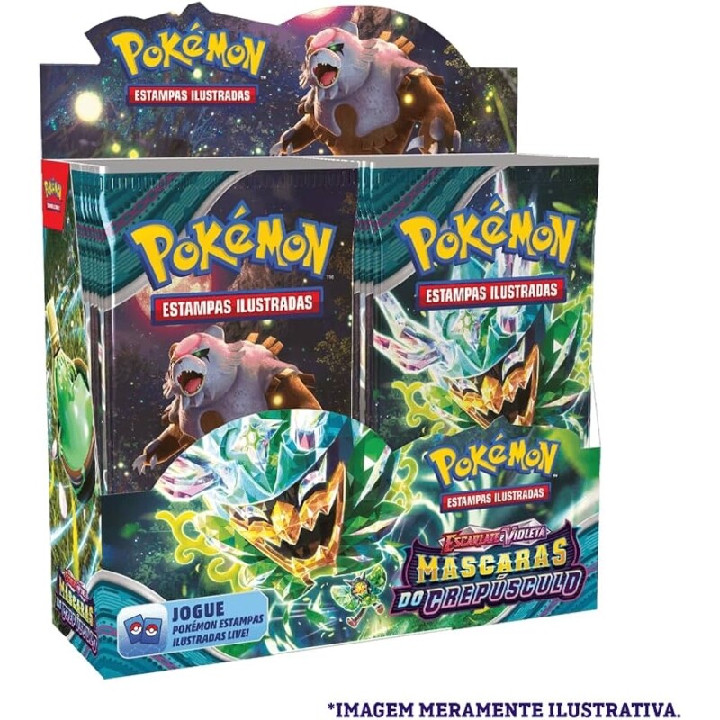 Box Display Pokémon TCG Escarlate E Violeta 6 Mascaras De Crepúsculo