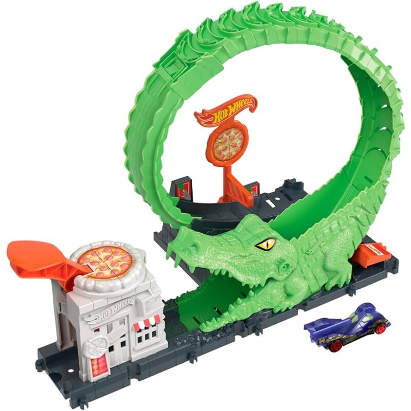 Hot Wheels City Pista de Brinquedo Nemesis Crocodilo