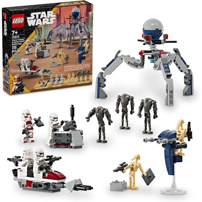 LEGO Set Star Wars TM 75372 Pacote de Combate Clone Trooper e Battl 215 peças