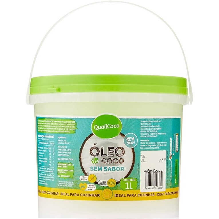 Óleo de Coco Qualicoco Sem Sabor - 1.0L