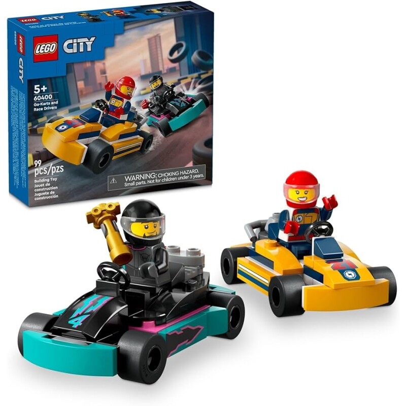 LEGO Set City Great Vehicles 60400 Carros de Karting e Pilotos - 99 Peças