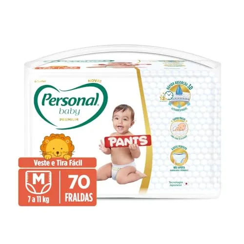 [Rec] Personal Fralda Baby Premium Pants M, 70 Unidades