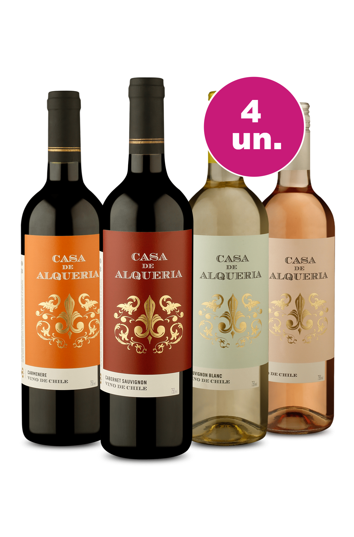 Kit 4 Vinhos - Lançamento Casa de Alqueria Degustação