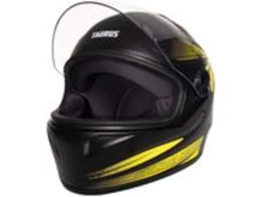 Capacete de Moto Fechado JOY23 RS Zephyr Preto e Amarelo Tamanho 56