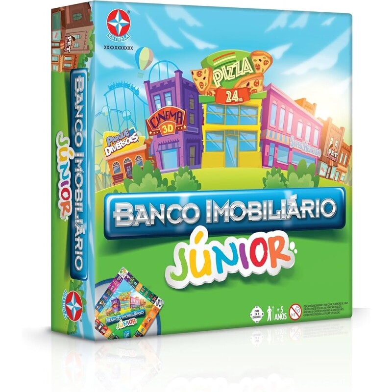 Jogo de Tabuleiro Banco Imobiliário Jr. - Estrela