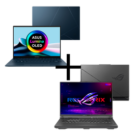 Notebook ASUS Zenbook 14 OLED UX3405MA-PP809W Ponder Blue + Notebook Gamer ROG Strix G16 G614JU-N3367 Eclipse Gray