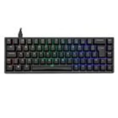 Teclado Mecânico Gamer Akko 3068S, RGB, Switch Blue, Layout 65%, Anti-Ghosting, ABNT2, Preto