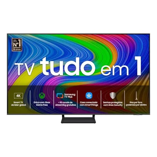 Samsung Smart TV 55 QLED 4K 55Q65D - Tecnologia de Pontos Quânticos, Design AirSlim