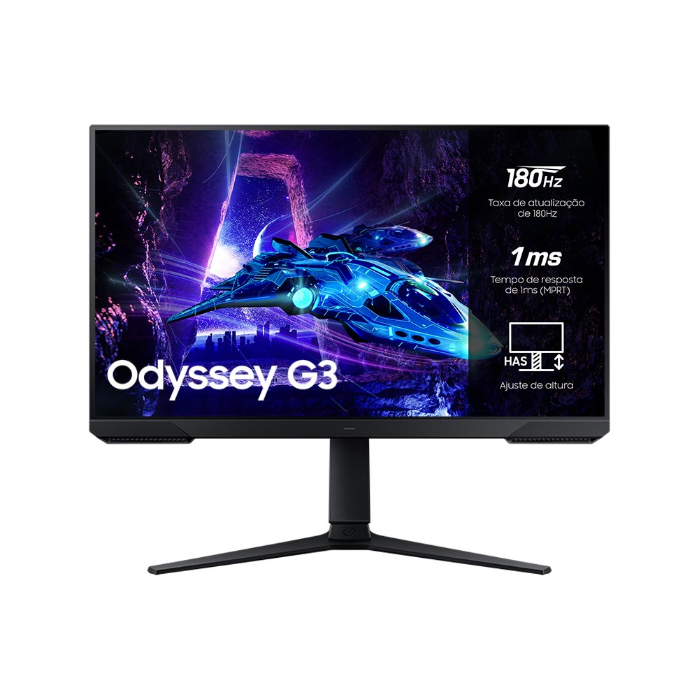 Monitor Samsung Odyssey G3 27" 180Hz 1ms Ajuste de Altura Freesync - LS27DG300ELXZD