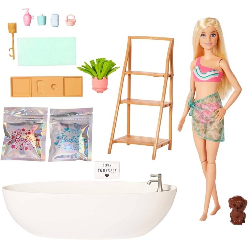 Barbie Fashion & Beauty Boneca e banheira Banho de Confete