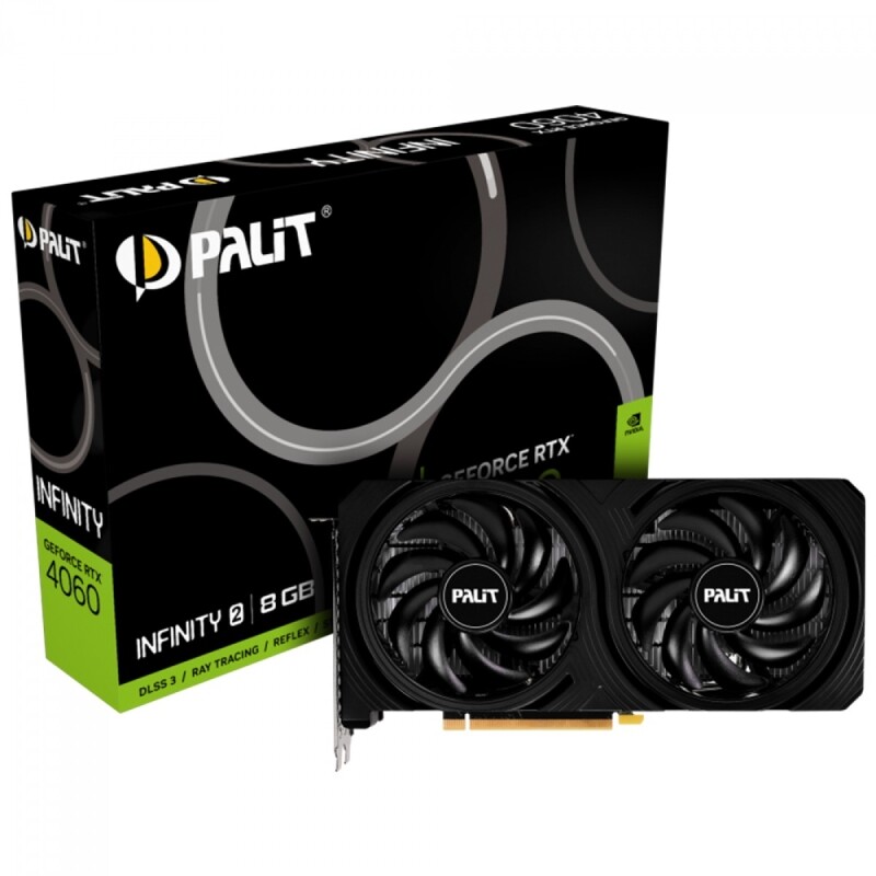 Placa de Vídeo Palit NVIDIA GeForce RTX 4060 Infinity 2 8GB GDDR6 DLSS Ray Tracing NE64060019P1-1070L