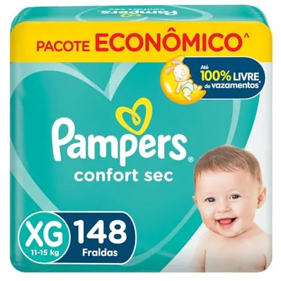 [REC] Fralda Pampers Confort Sec XG 148 Unidades, Pampers