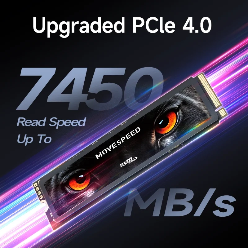 SSD NVME Movespeed 1TB GEN 4 7450mb/s Compatível com PS5