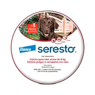 Coleira Antipulgas Seresto Cães Acima de 8kg - 8 meses de proteção