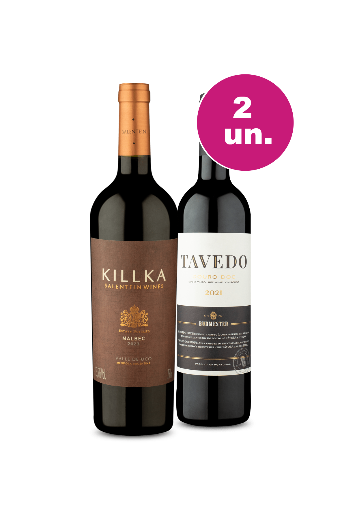 Kit 2 Vinhos por 99 - Salentein Killka Malbec e Tavedo D.O.C Douro | Wine