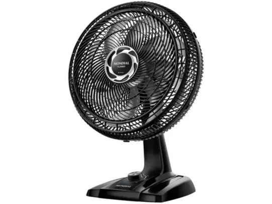 Ventilador de Mesa Mondial Turbo NVT-40-8P-B 40cm 8 Pás 3 Velocidades Preto e Prata