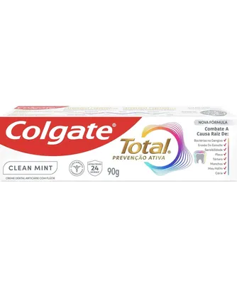 Creme Dental Colgate Total 12 Clean Mint 90g, Branco