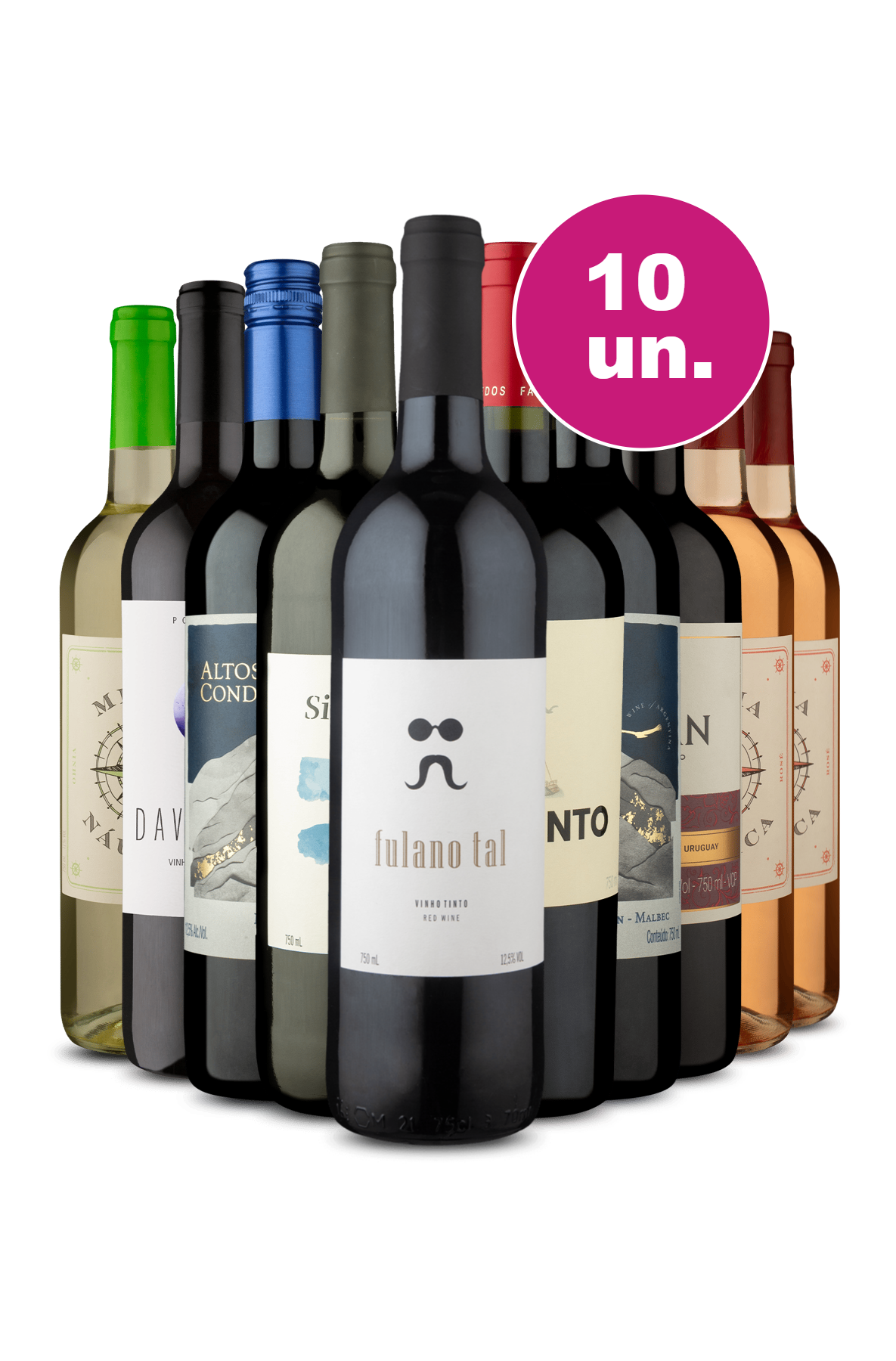 Kit 10 Vinhos - 23,90 por Garrafa - Adega Cheia - Wine