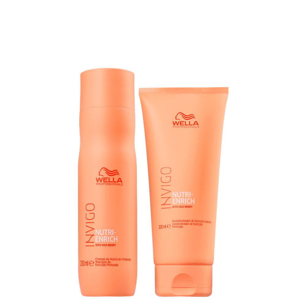 Kit Wella Professionals Shampoo Invigo Nutri-Enrich 250ml + Condicionador Invigo Nutri-Enrich 200ml