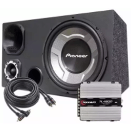 Caixa Taramps 1500 Trio + Pioneer Completa Som Subwoofer