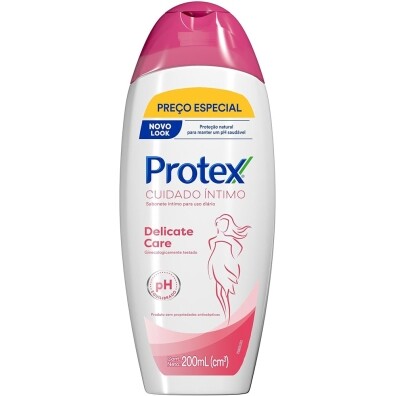 2 Unidades Sabonete Líquido Protex Cuidado Íntimo Delicate Care - 200ml Cada