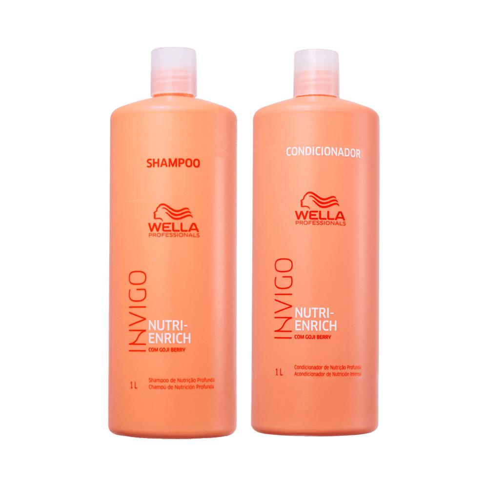 Kit Wella Pro Invigo Enrich Shampoo 1L + Condicionador 1L