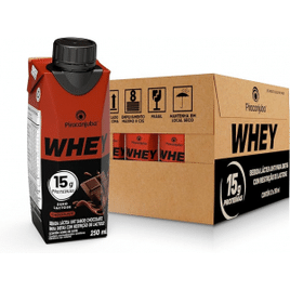 Pack de Whey Zero Lactose Chocolate 15g Piracanjuba 250ml - 12 Unidades