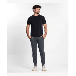 Calça Moletom Masculina Com Punho e Bolsos CDKA Preto