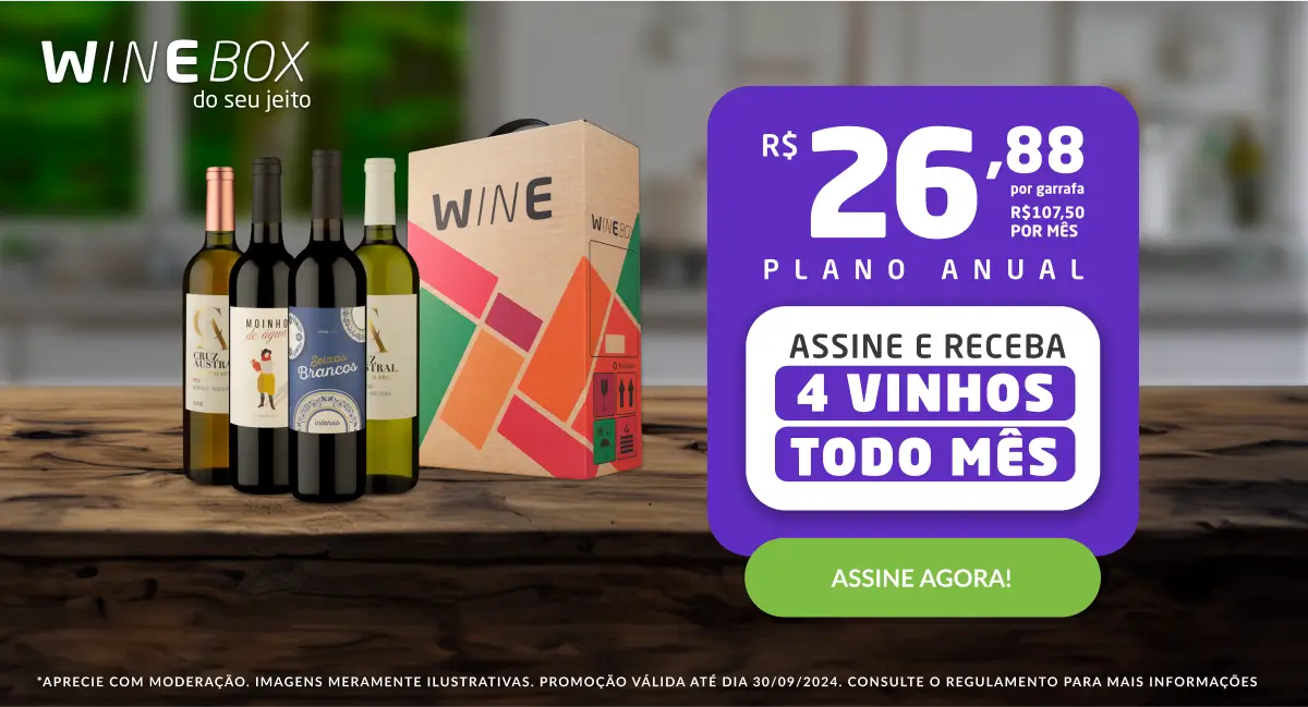 Receba 4 Vinhos Todo Mês por R$26,88 Cada Garrafa - Agora você monta a Box do seu jeito! | Wine