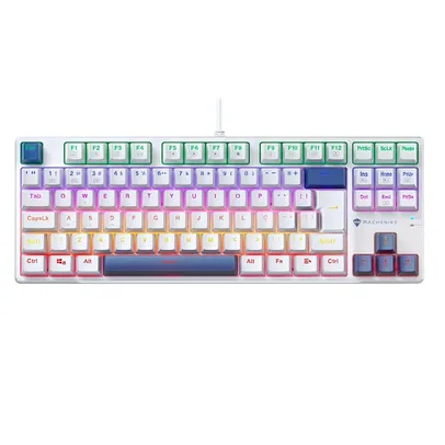 [APP] Teclado Mecânico Gamer Machenike K500B-B87, Switch Brown, ABNT Azul - K500B-B87BBR