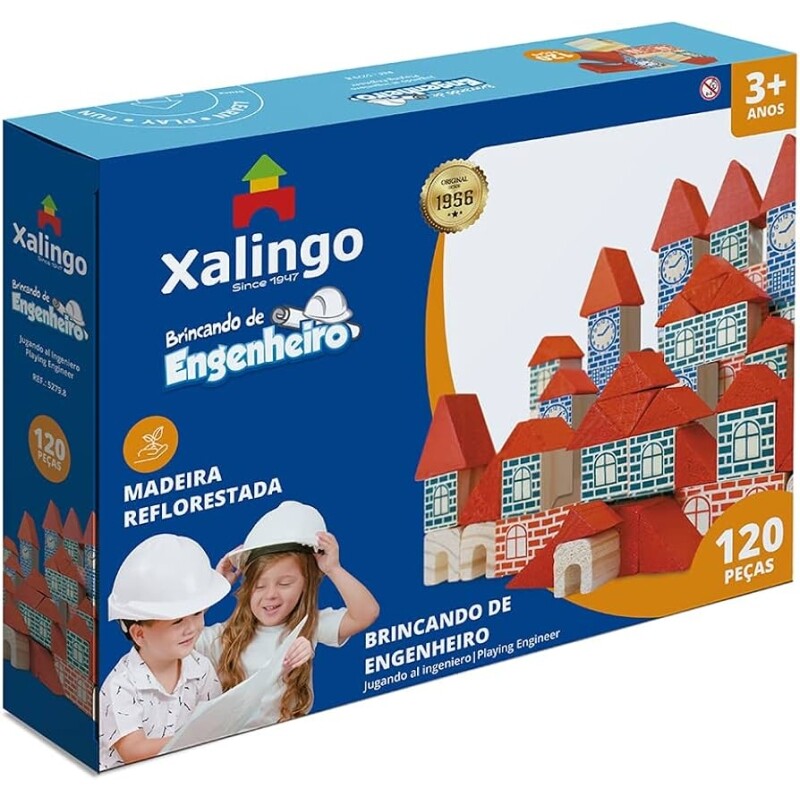 Brinquedo Brincando de Engenheiro 120 Peças 52798 - Xalingo