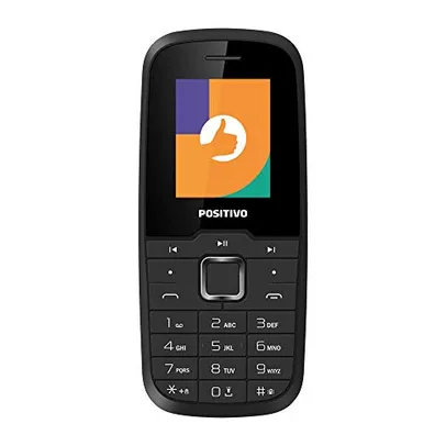 Celular Positivo P26, Tela 1,8, Câmera traseira QVGA, 31MB RAM 32MB, Bluetooth, Rádio FM - Preto