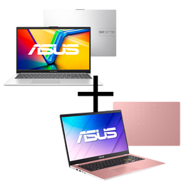 Notebook ASUS Vivobook Go 15 E1504GA-NJ438 Cool Silver + Notebook ASUS Vivobook Go 15 E510KA-BR833WS Rose Pink