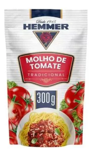 Hemmer Molho de Tomate Tradicional Sachê 300g