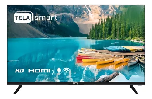 Smart TV LED 32" HD HQ Conversor Digital Externo 3 HDMI 2 USB WI-FI Android 11 Design Slim - HQSTV32NK