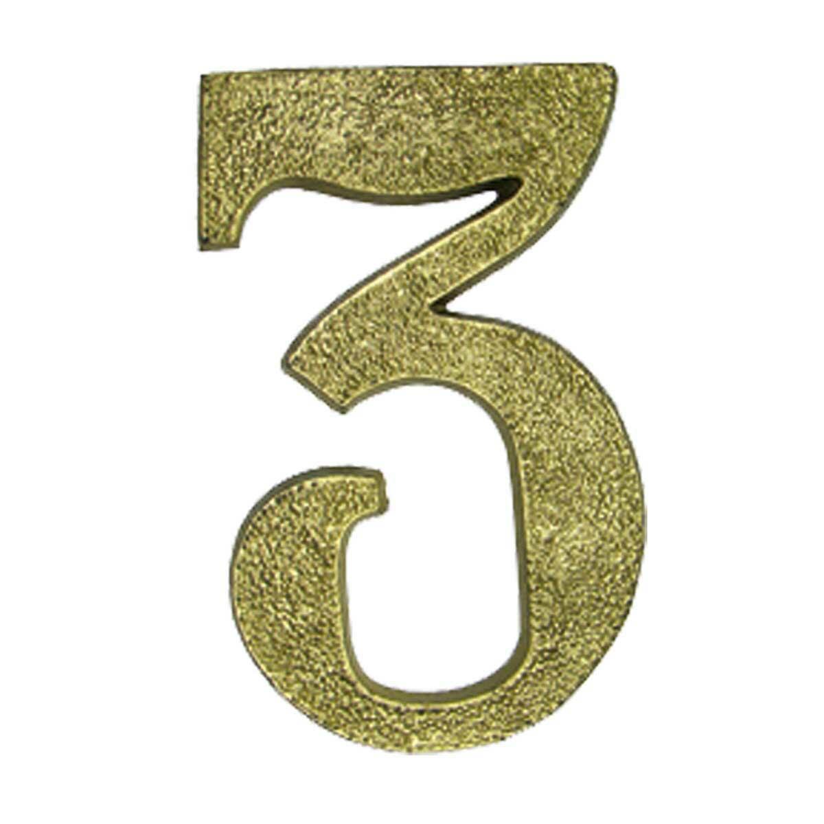 Número Residencial Plástico N°3 Bronze 10Cm Kala