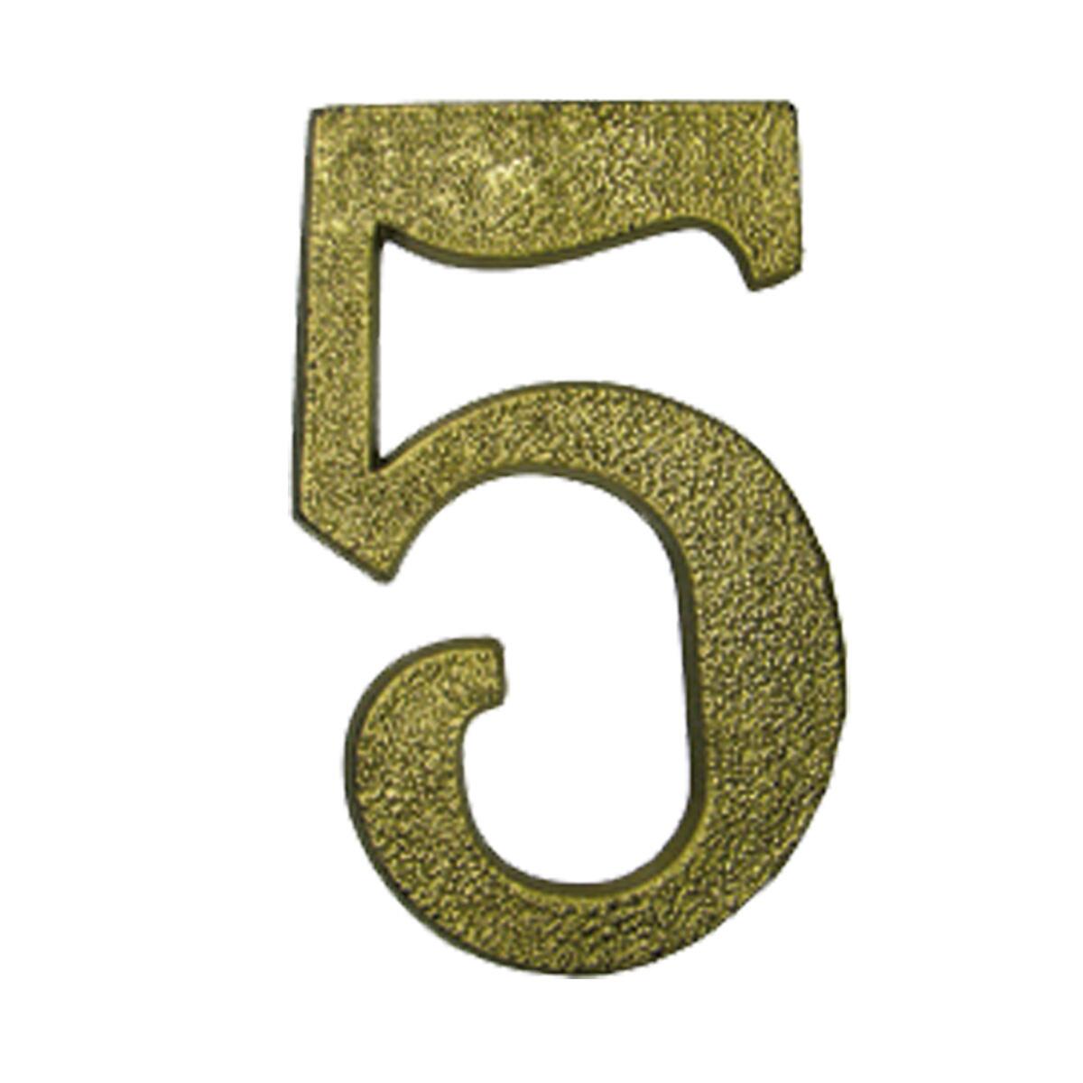 Número Residencial Plástico N°5 Bronze 10Cm Kala