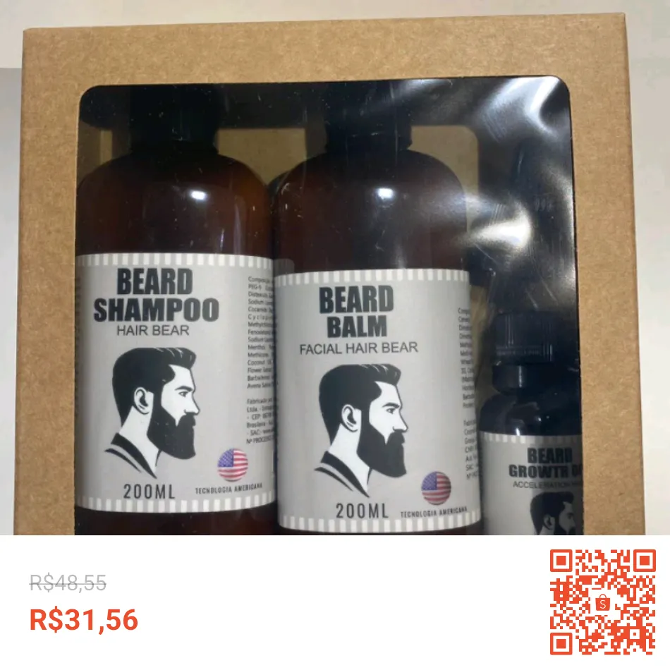 Kit Balm, Óleo para barba e Shampoo